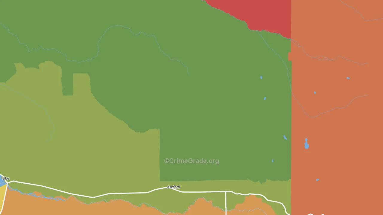 National, WA Map of Theft Rates