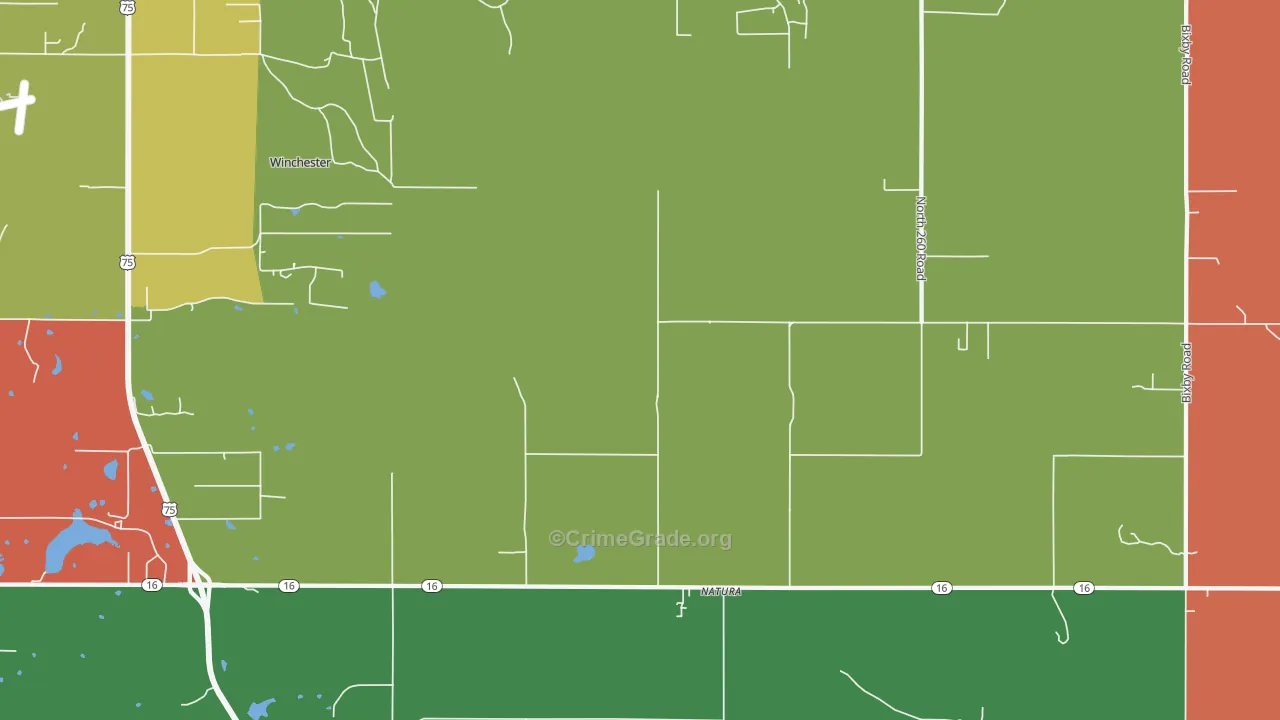 Natura, OK Map of Theft Rates