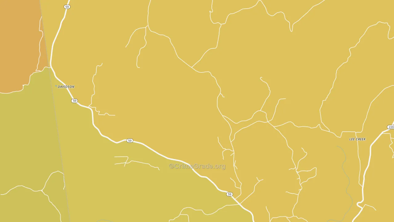 Natural Dam, AR Map of Theft Rates