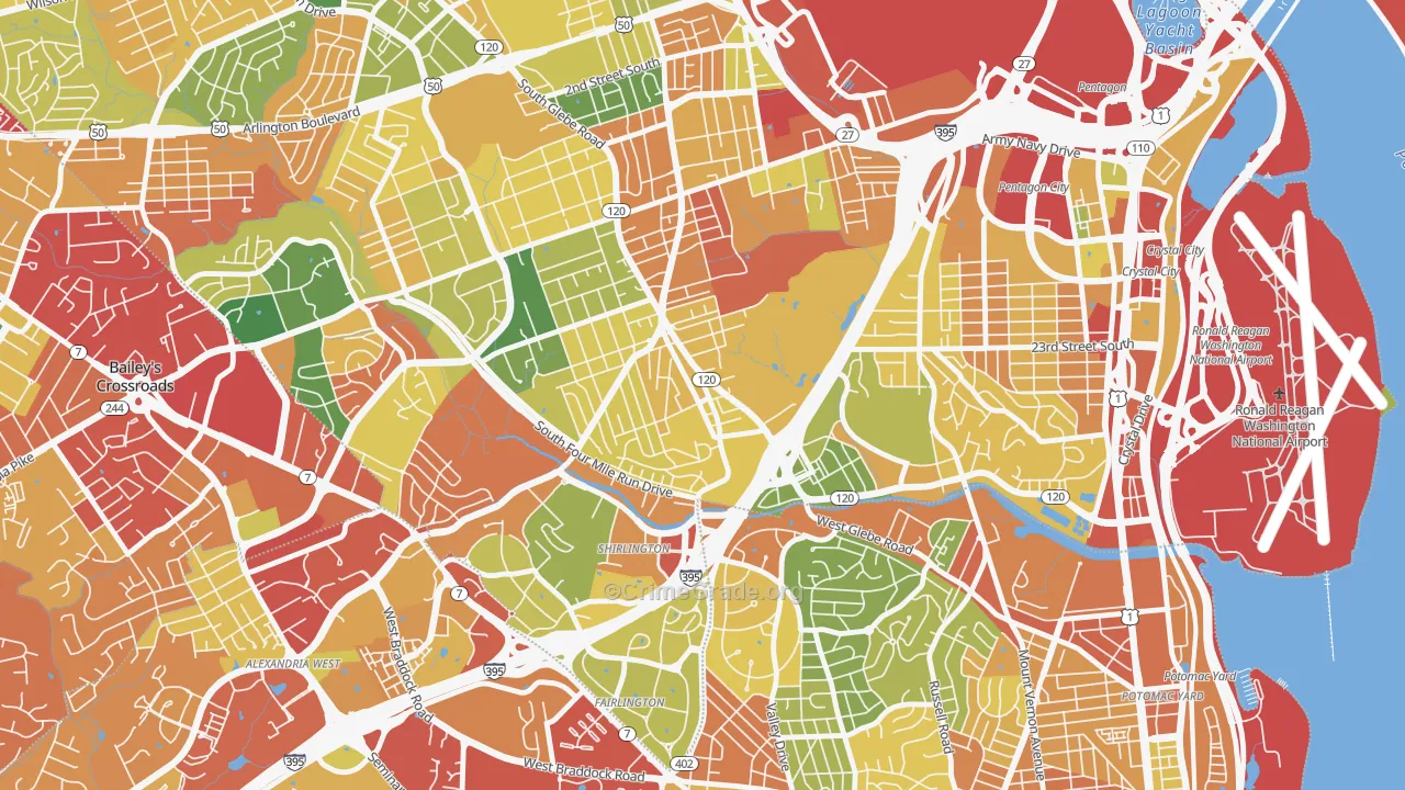 Nauck, Arlington, VA Map of Theft Rates