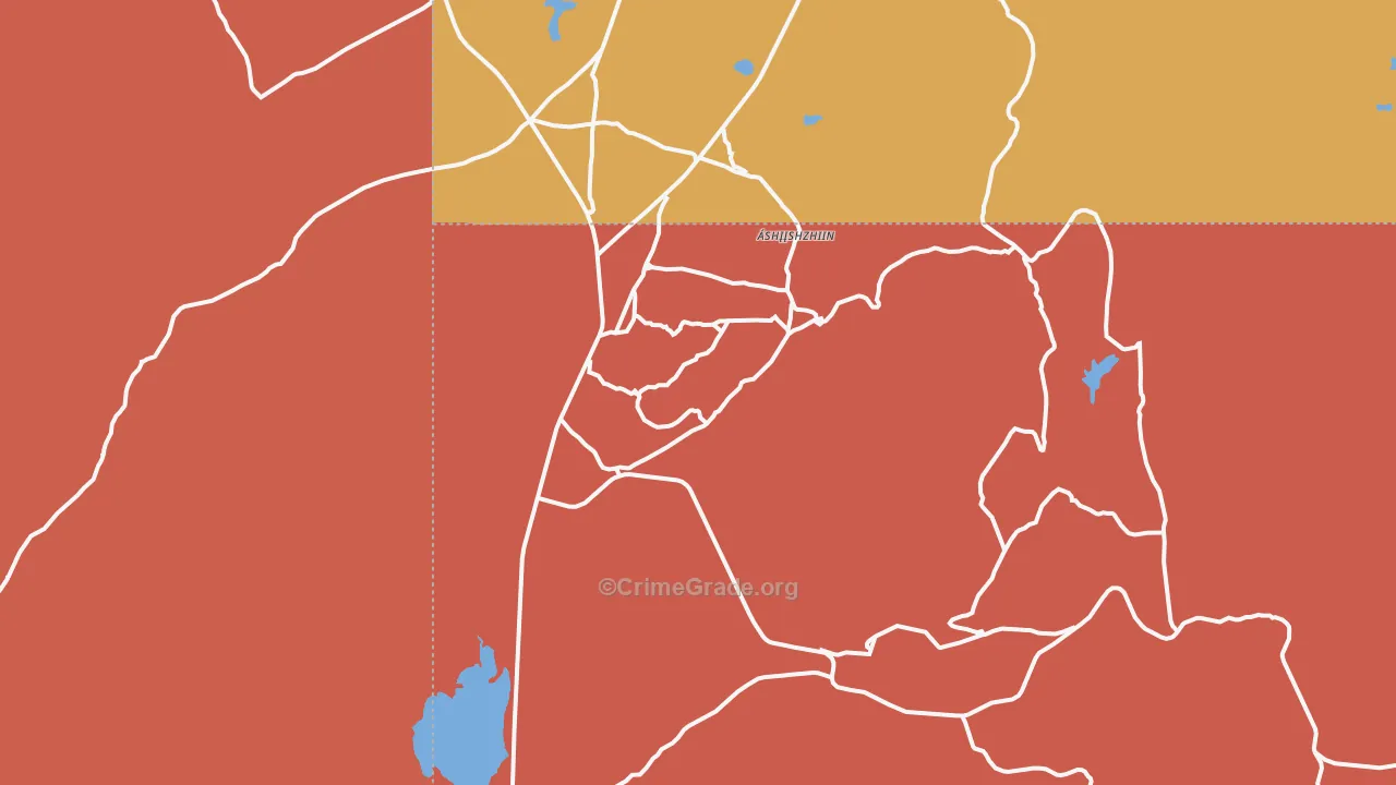 Navajo, NM Map of Theft Rates