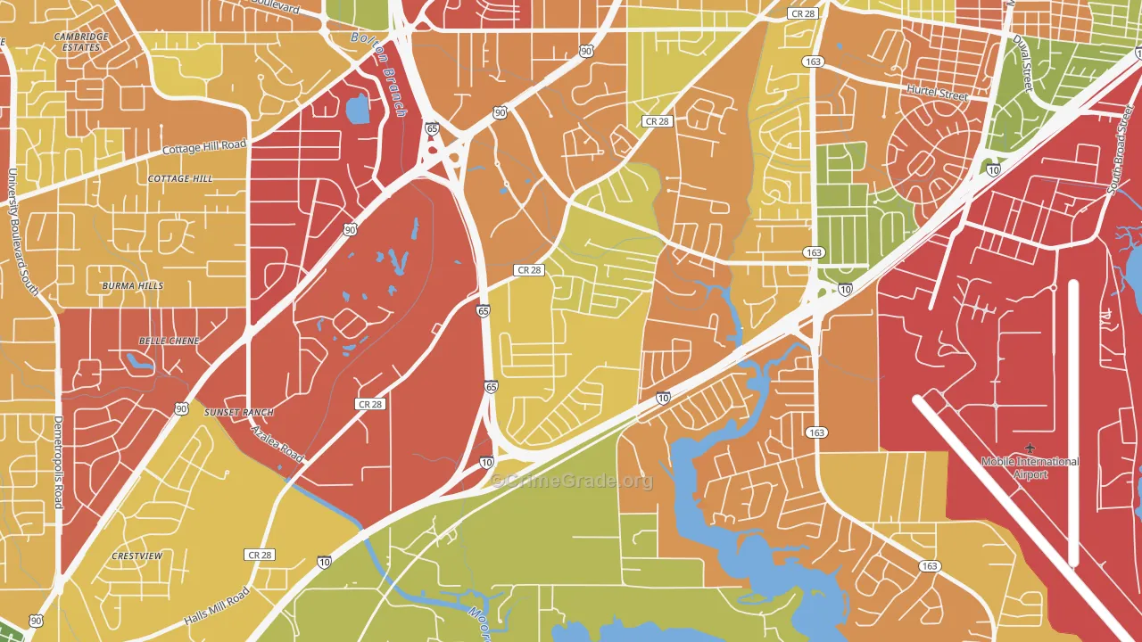 Navco, Mobile, AL Map of Theft Rates