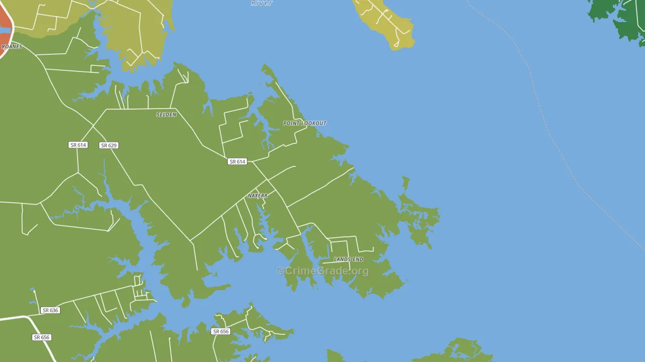 Naxera, VA Map of Theft Rates