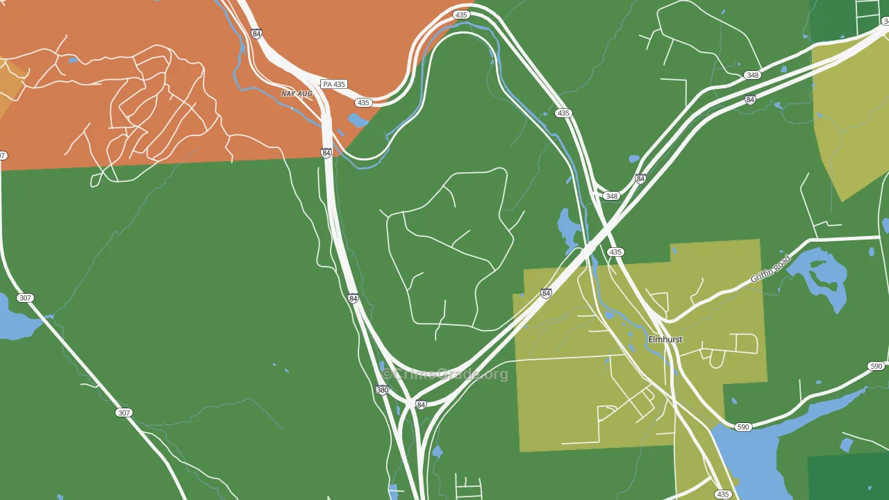 Nay Aug, PA Map of Theft Rates