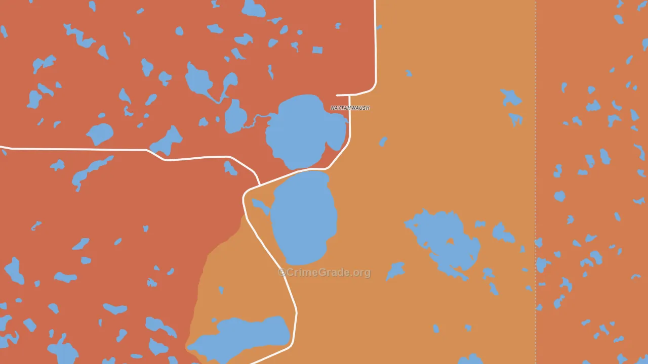 Naytahwaush, MN Map of Theft Rates