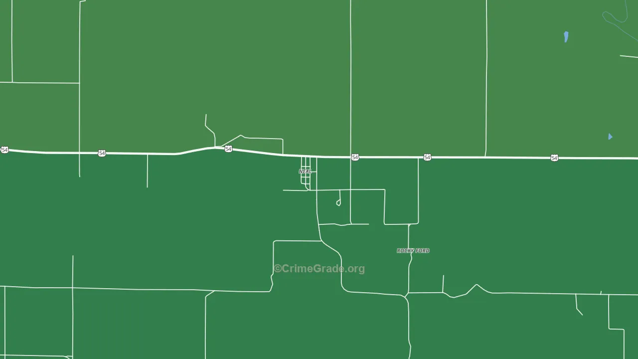 Neal, KS Map of Theft Rates