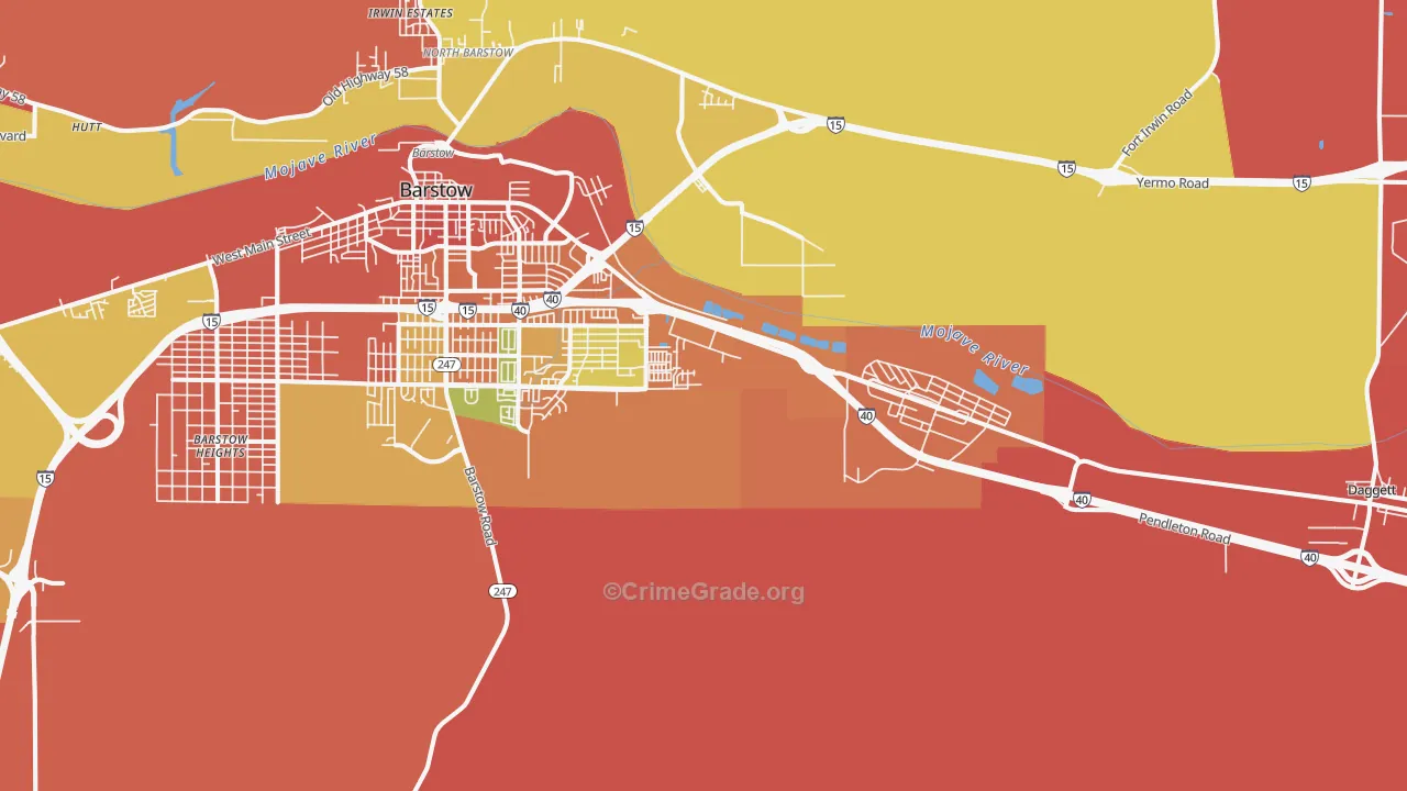 Nebo Center, CA Map of Theft Rates