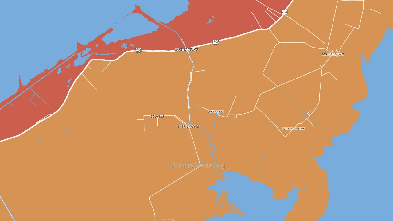 Nebraska, NC Map of Theft Rates