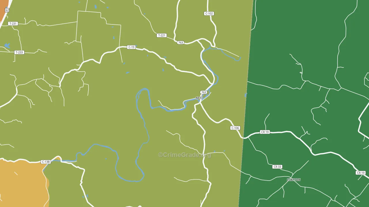 Neel, OH Map of Theft Rates
