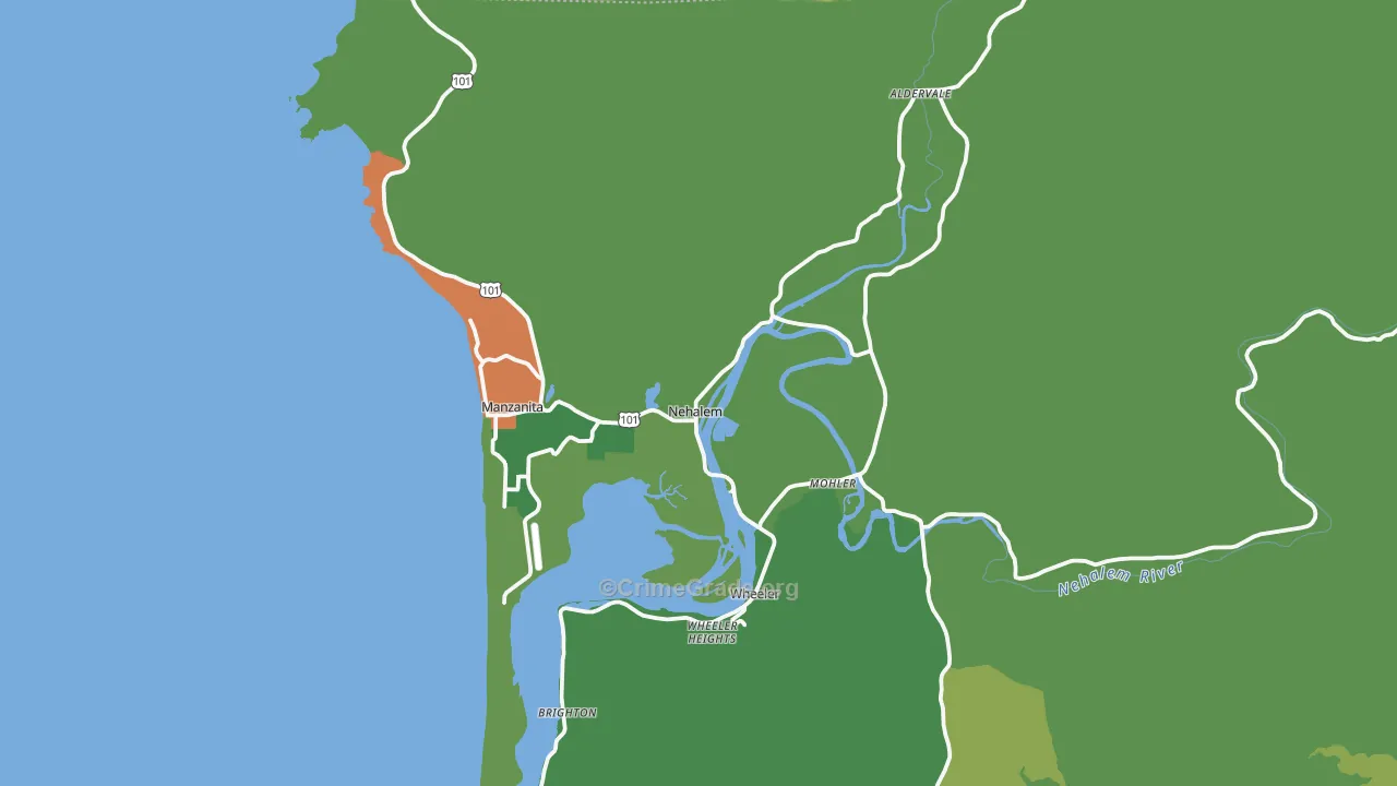 Nehalem, OR Map of Theft Rates