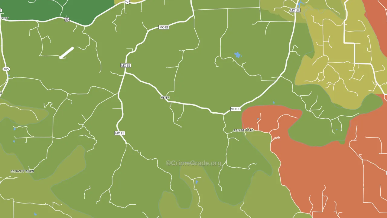 Neier, MO Map of Theft Rates