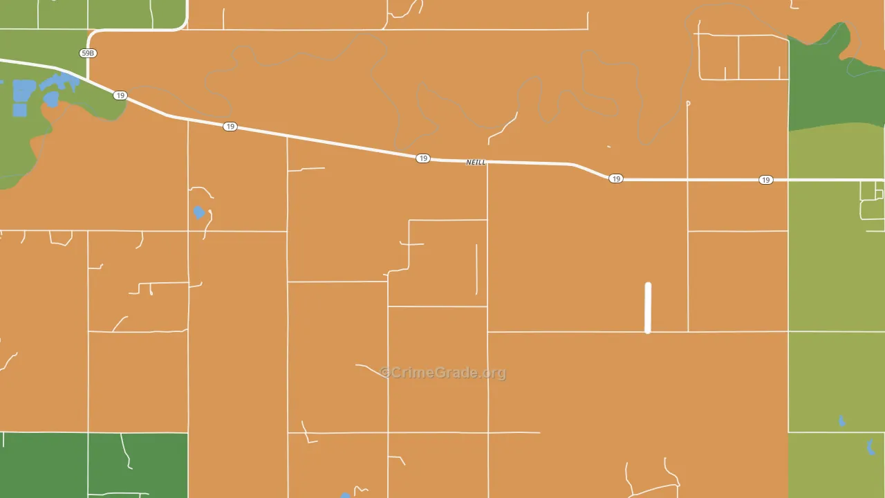 Neill, OK Map of Theft Rates