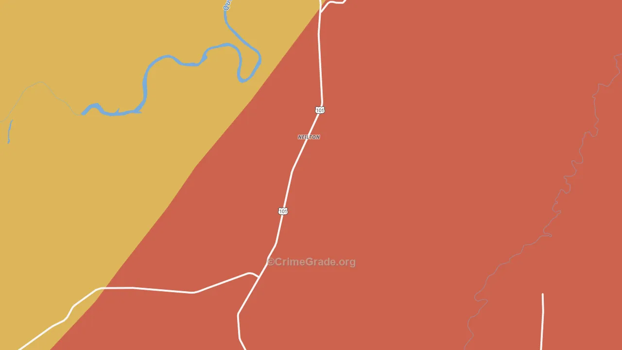 Neilton, WA Map of Theft Rates