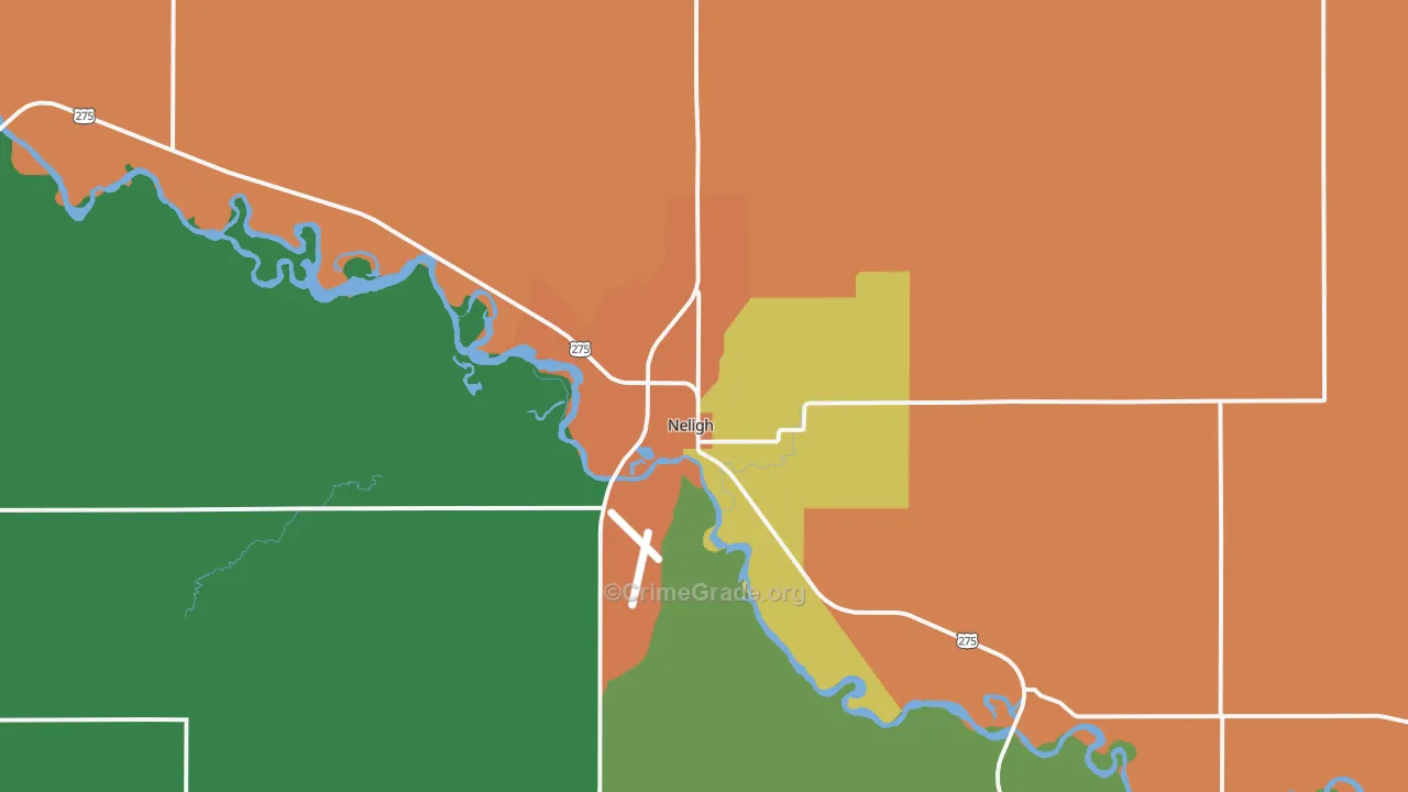 Neligh, NE Map of Theft Rates