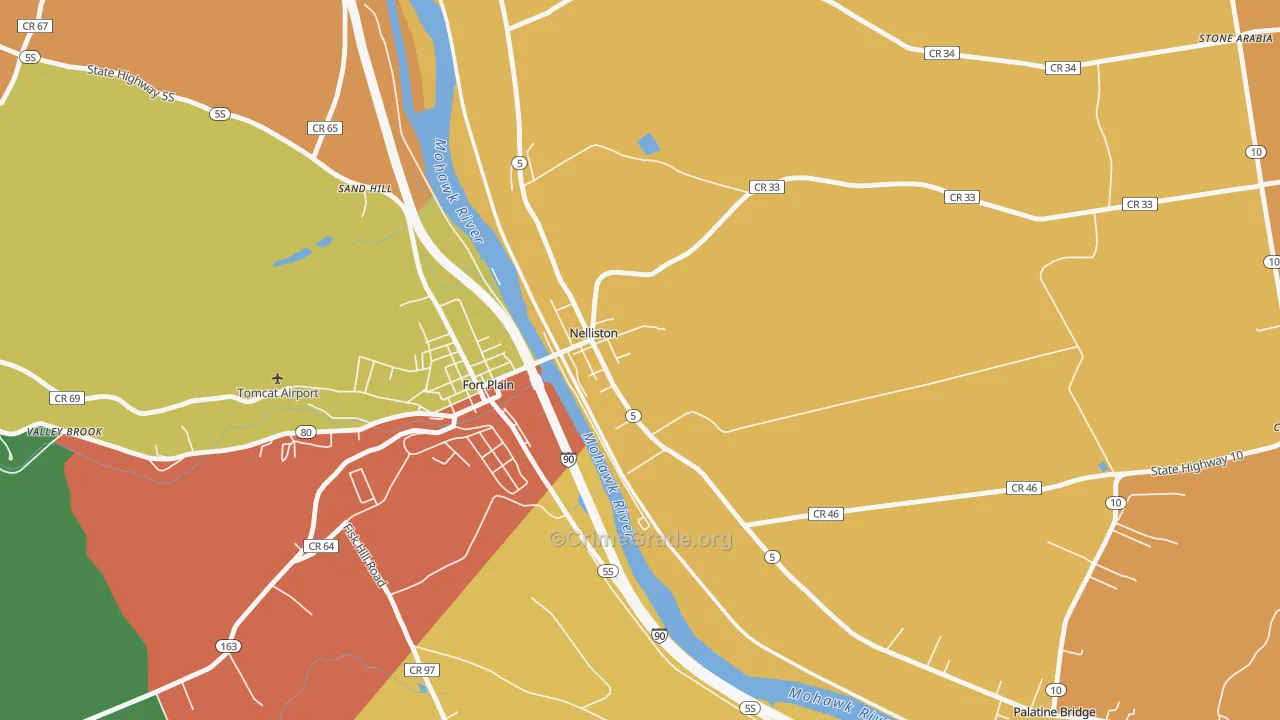 Nelliston, NY Map of Theft Rates