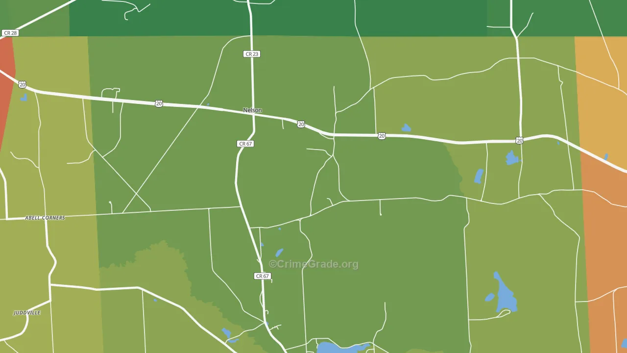 Nelson, NY Map of Theft Rates