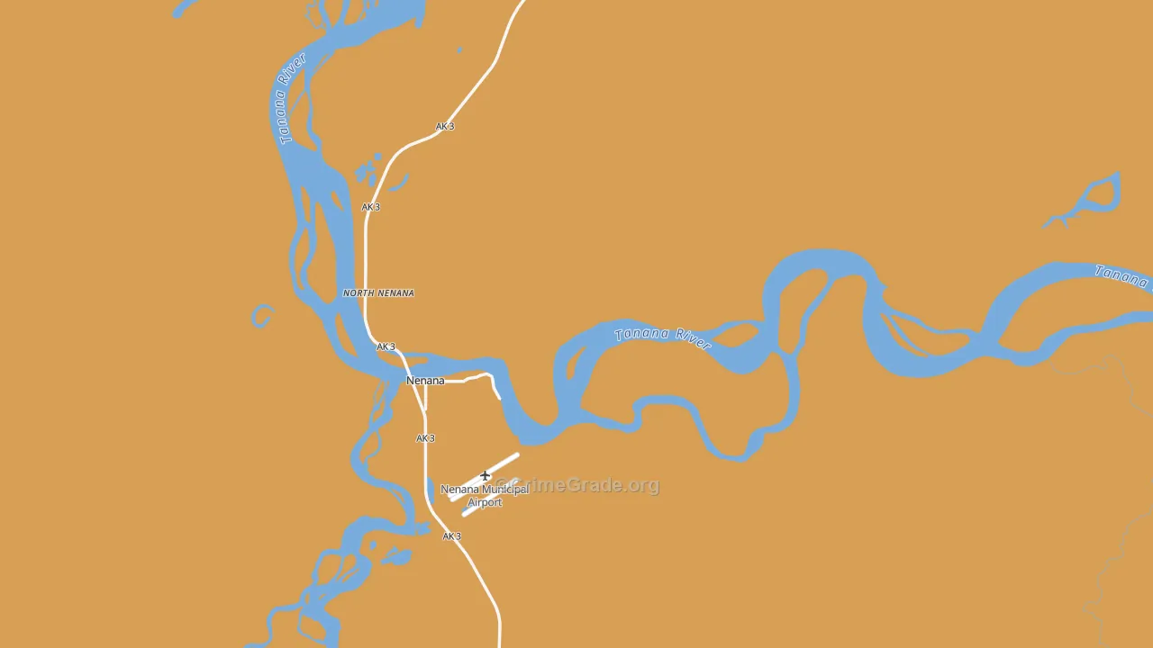 Nenana, AK Map of Theft Rates