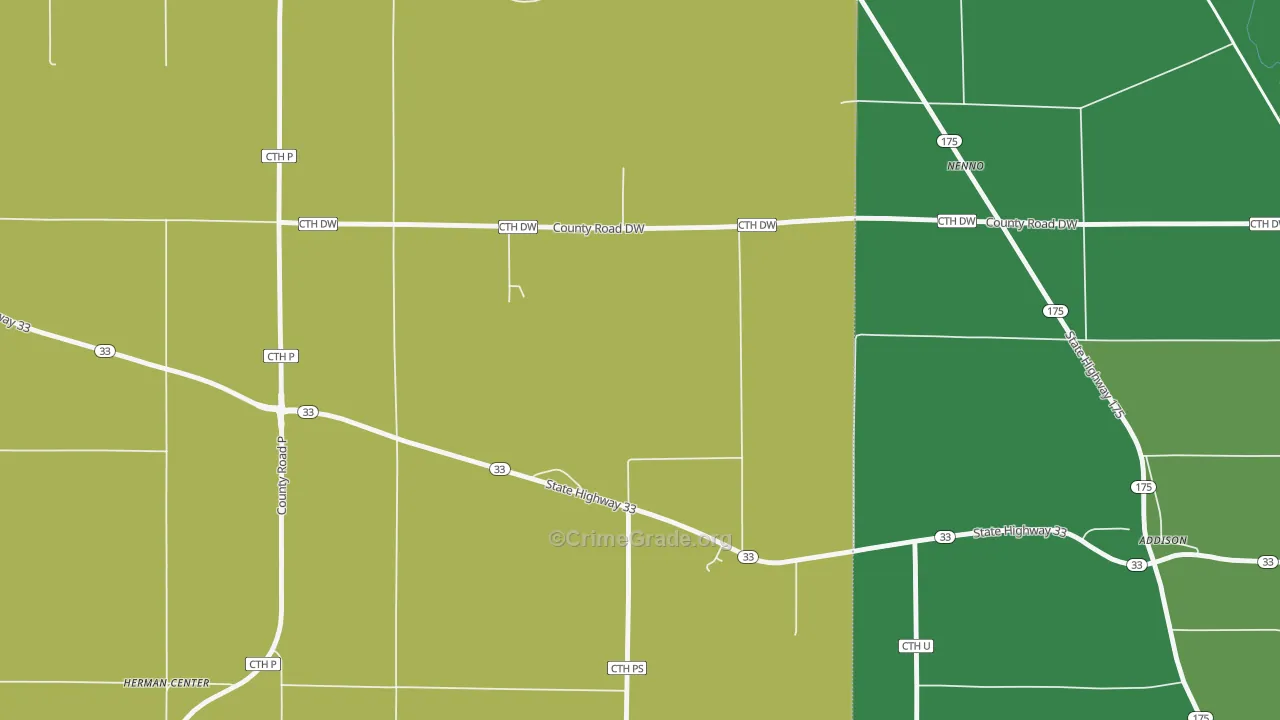 Nenno, WI Map of Theft Rates