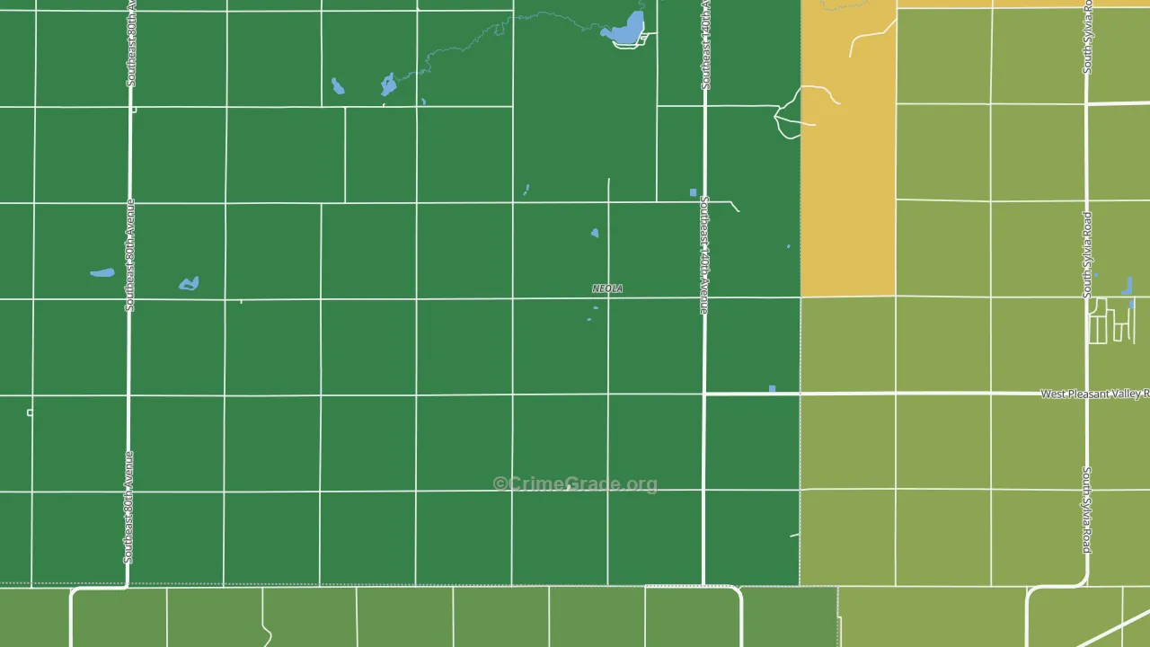 Neola, KS Map of Theft Rates