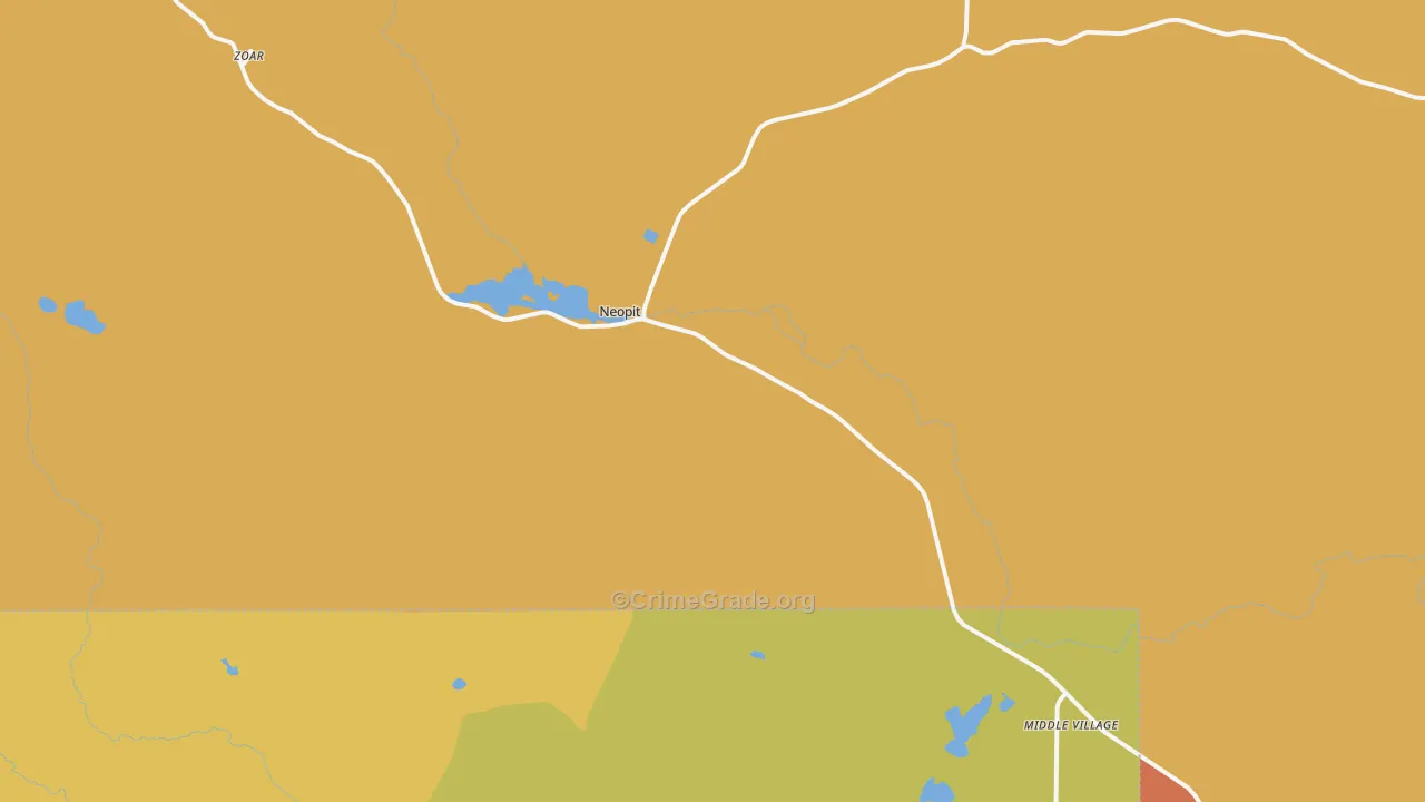 Neopit, WI Map of Theft Rates
