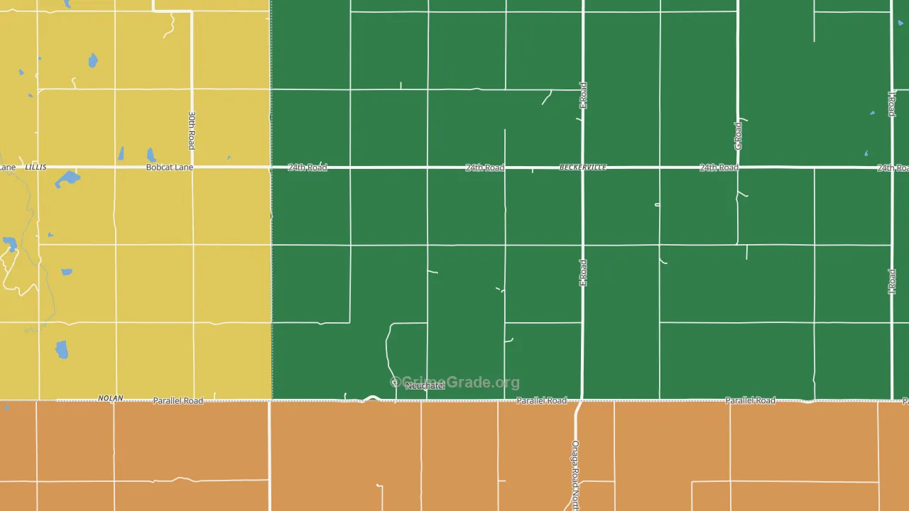 Neuchatel, KS Map of Theft Rates