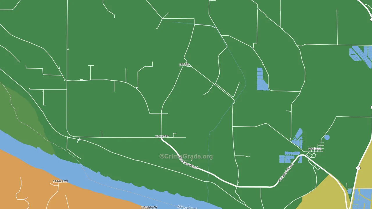 Neunert, IL Map of Theft Rates