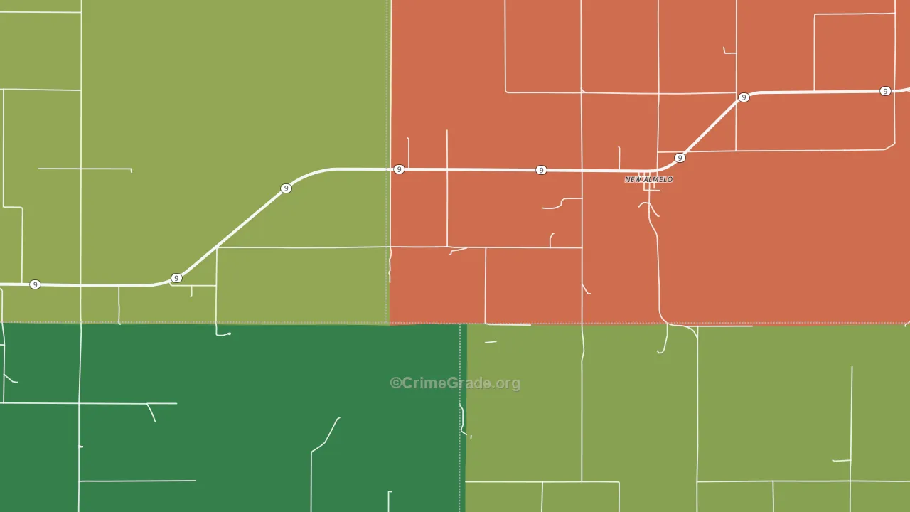 New Almelo, KS Map of Theft Rates