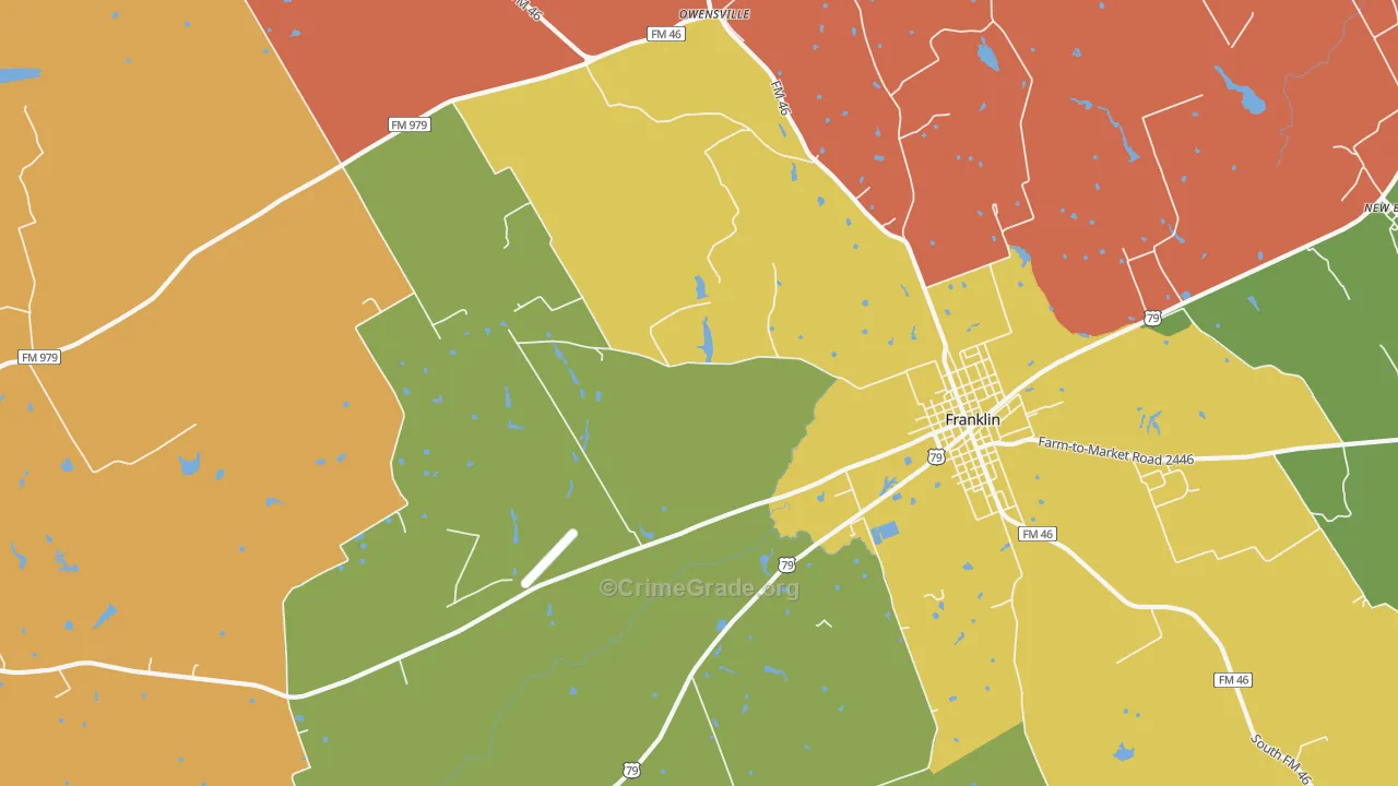 New Baden, TX Map of Theft Rates
