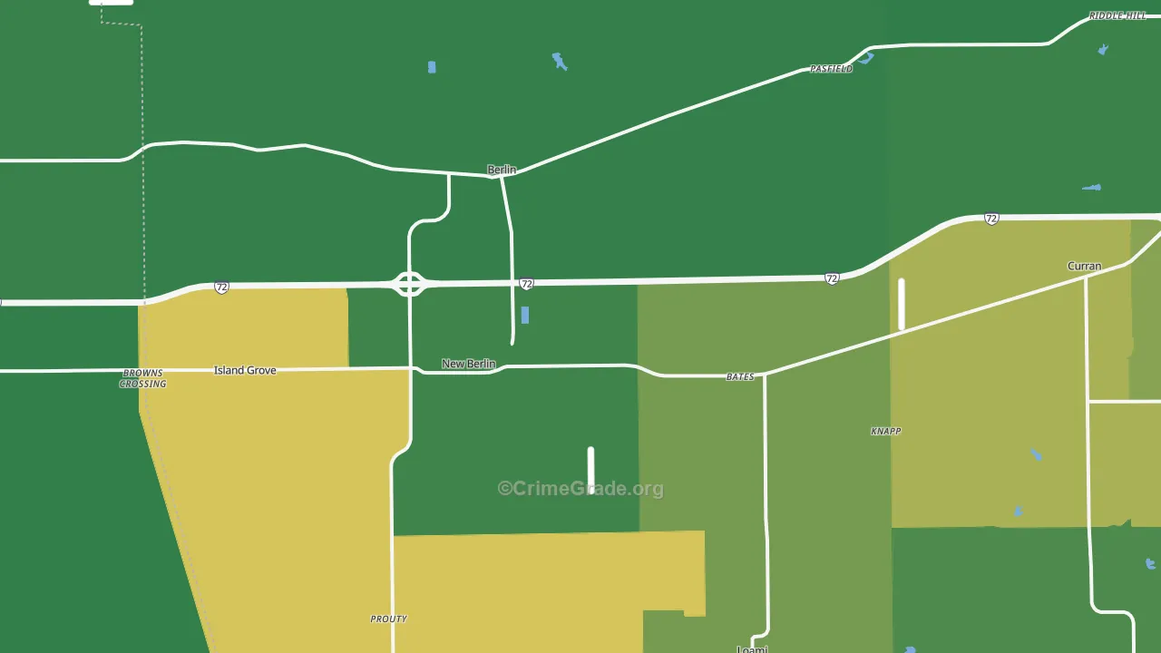 New Berlin, IL Map of Theft Rates