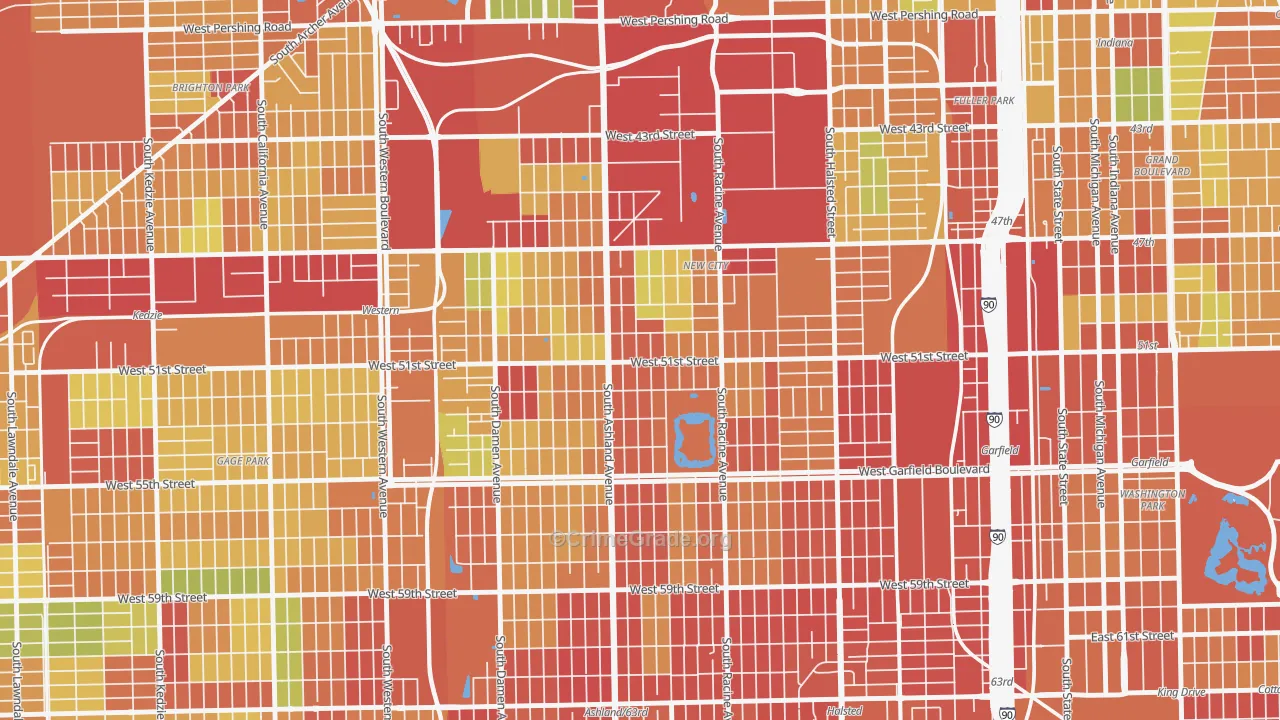 New City, Chicago, IL Map of Theft Rates