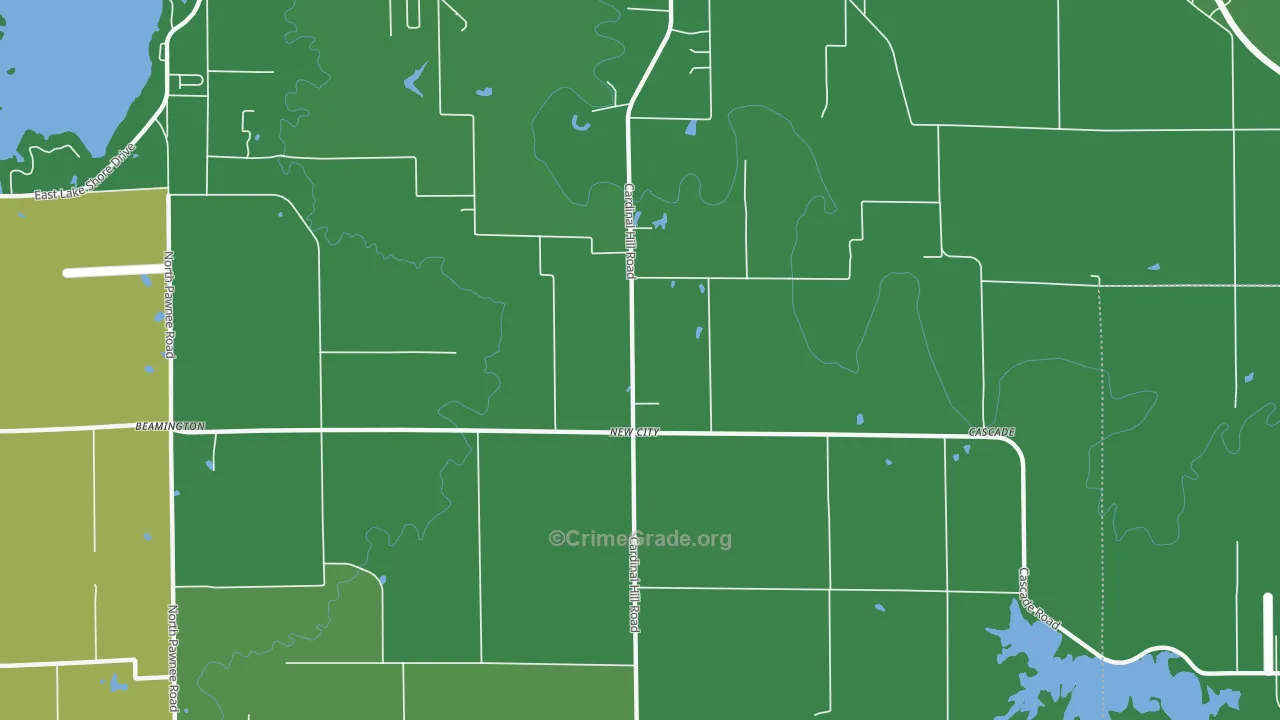 New City, IL Map of Theft Rates