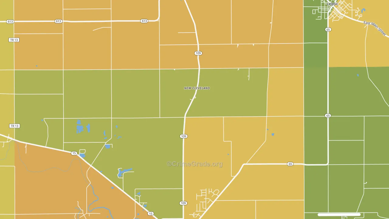 New Cleveland, OH Map of Theft Rates
