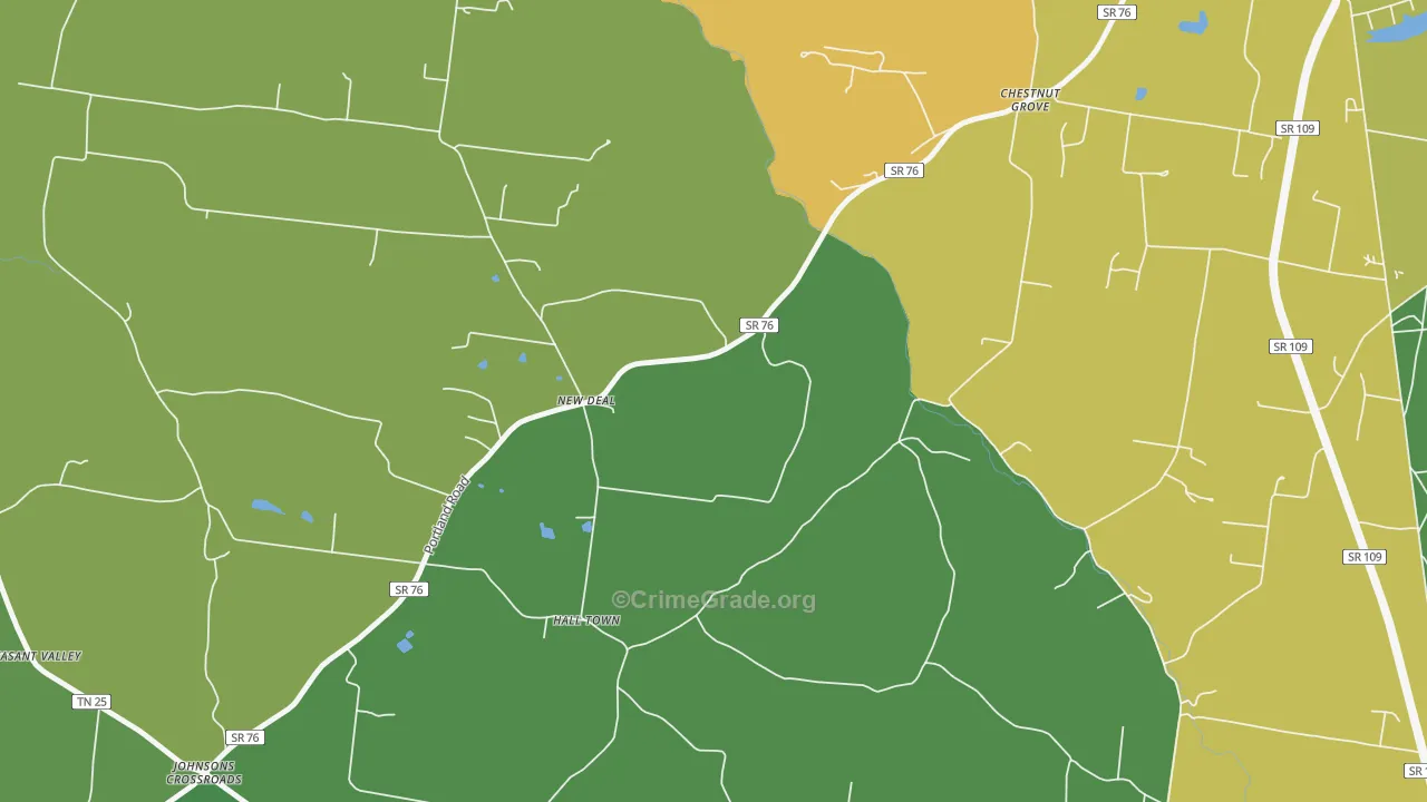 New Deal, TN Map of Theft Rates