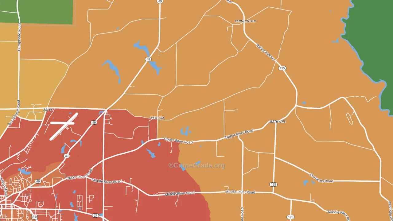 New Era, GA Map of Theft Rates