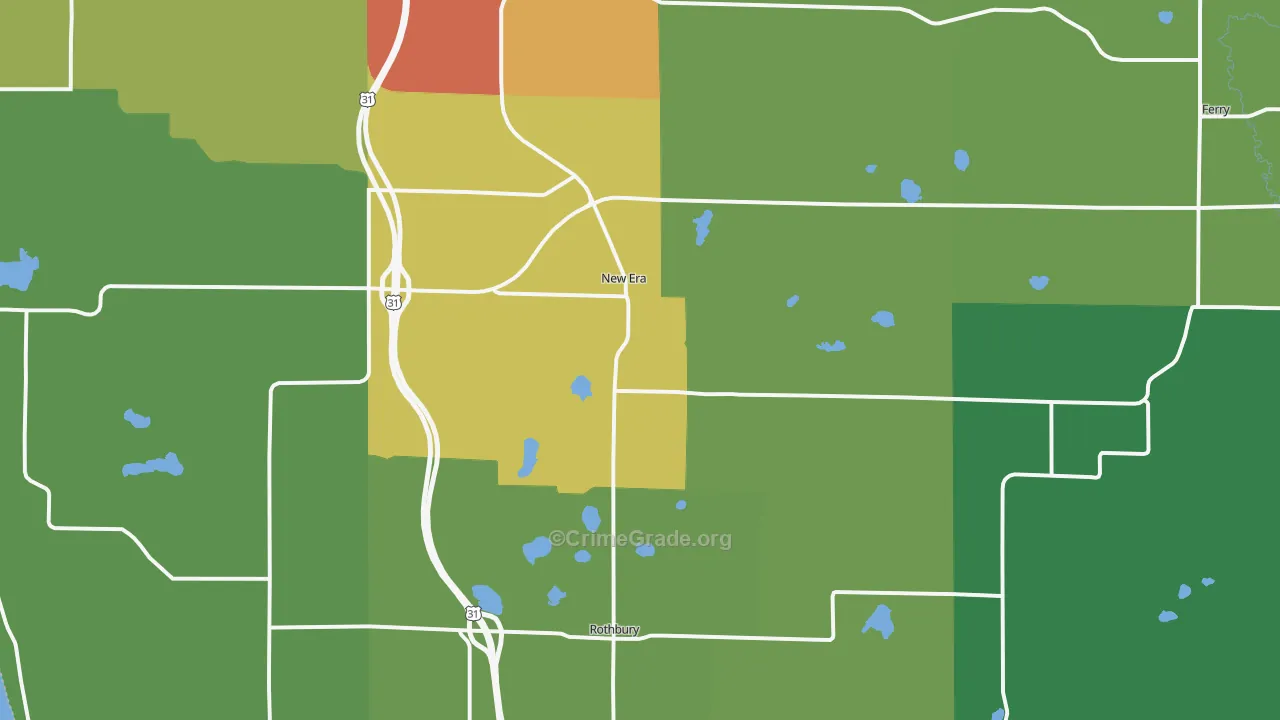 New Era, MI Map of Theft Rates