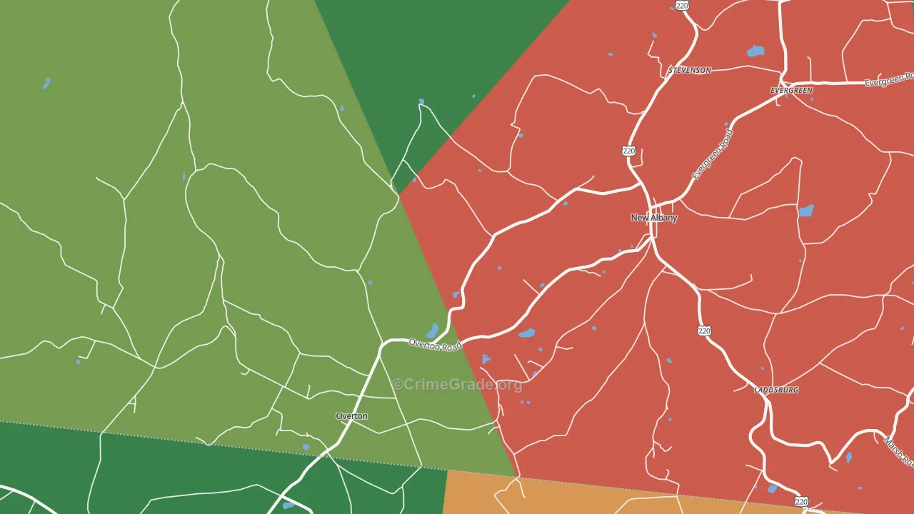 New Era, PA Map of Theft Rates