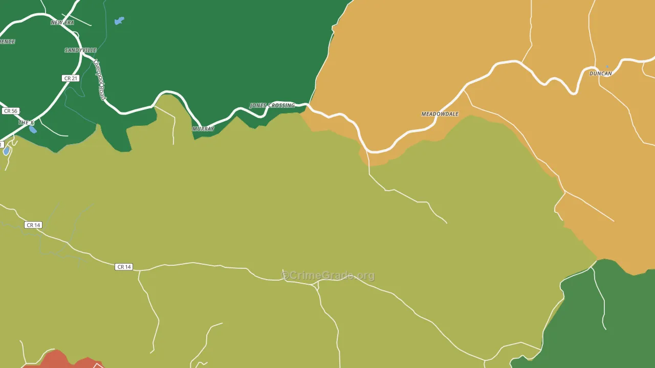 New Era, WV Map of Theft Rates