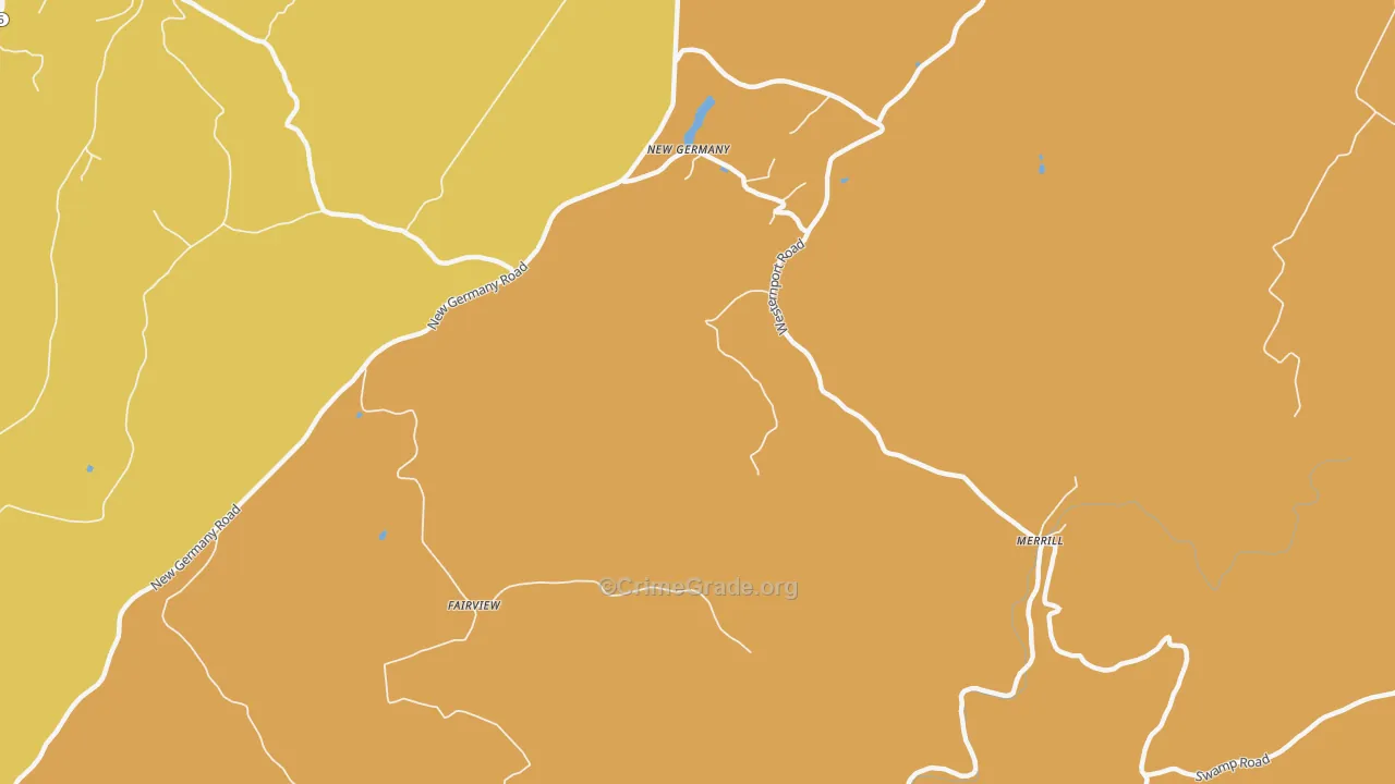 New Germany, MD Map of Theft Rates