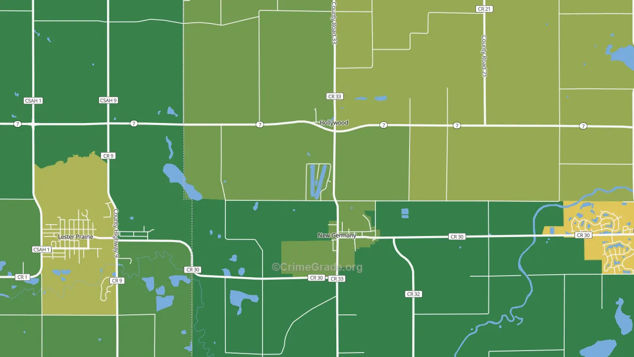 New Germany, MN Map of Theft Rates