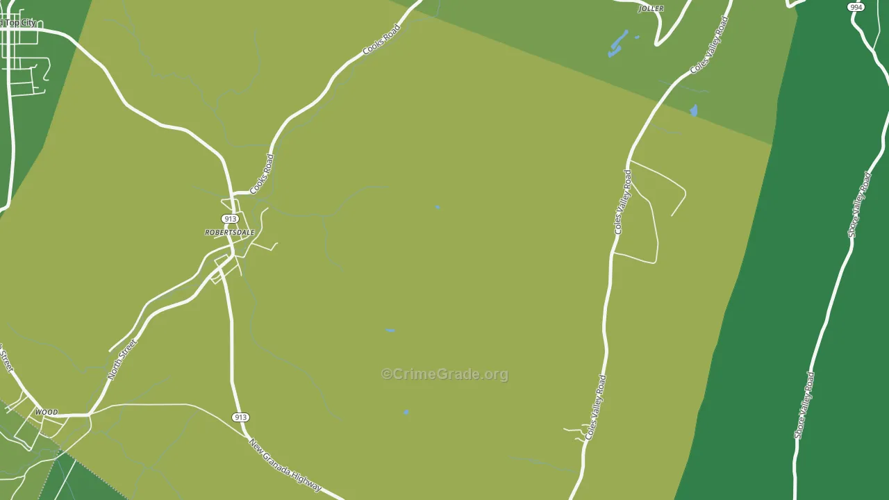 New Grenada, PA Map of Theft Rates