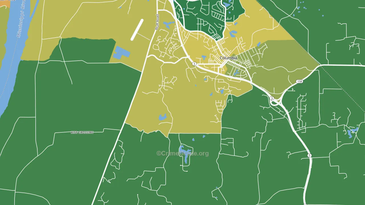 New Hanover, IL Map of Theft Rates