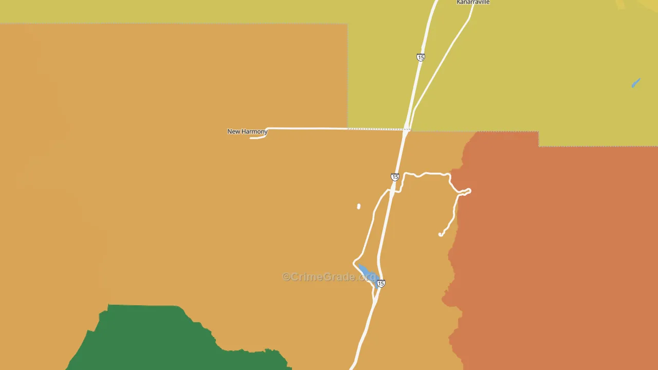 New Harmony, UT Map of Theft Rates
