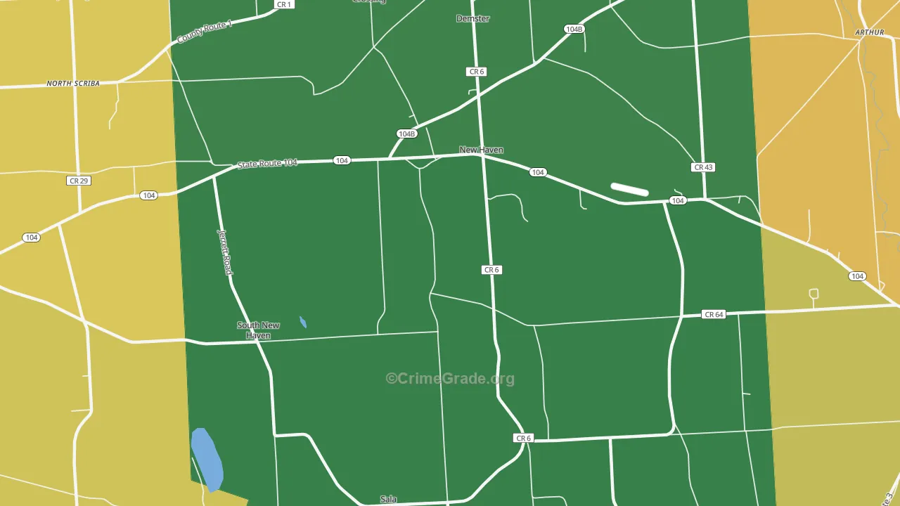 New Haven, NY Map of Theft Rates