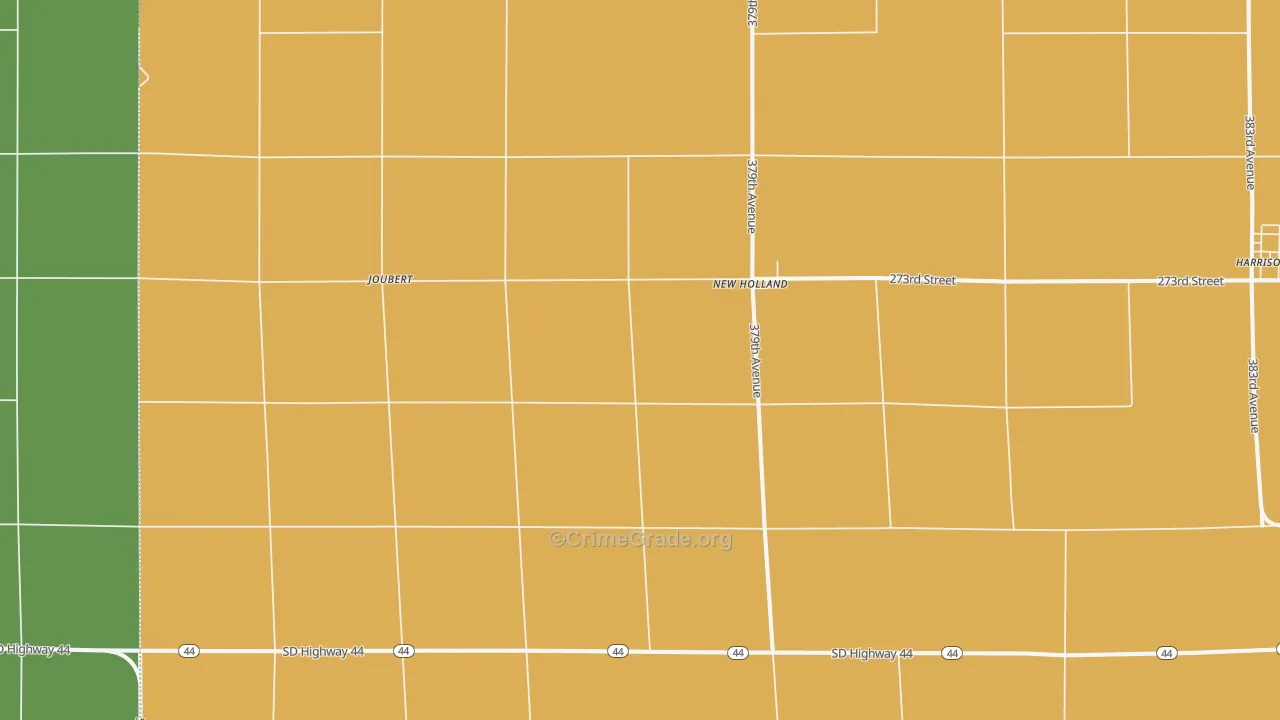 New Holland, SD Map of Theft Rates