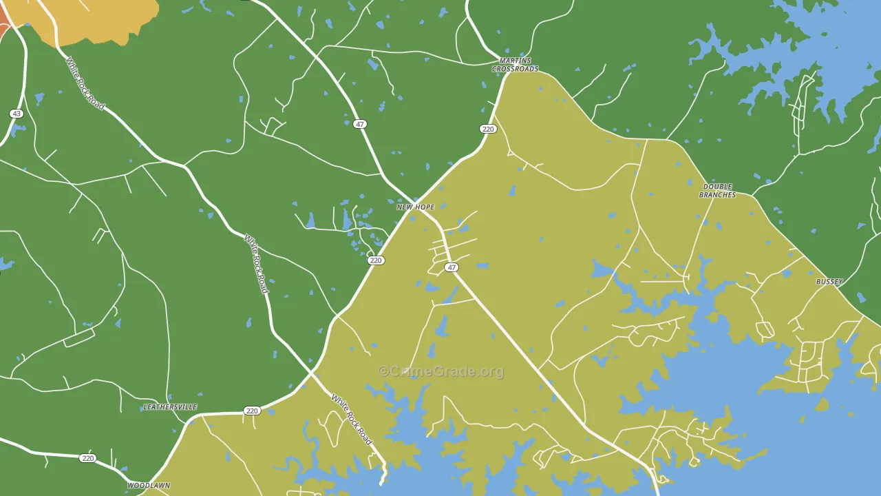 New Hope, GA Map of Theft Rates