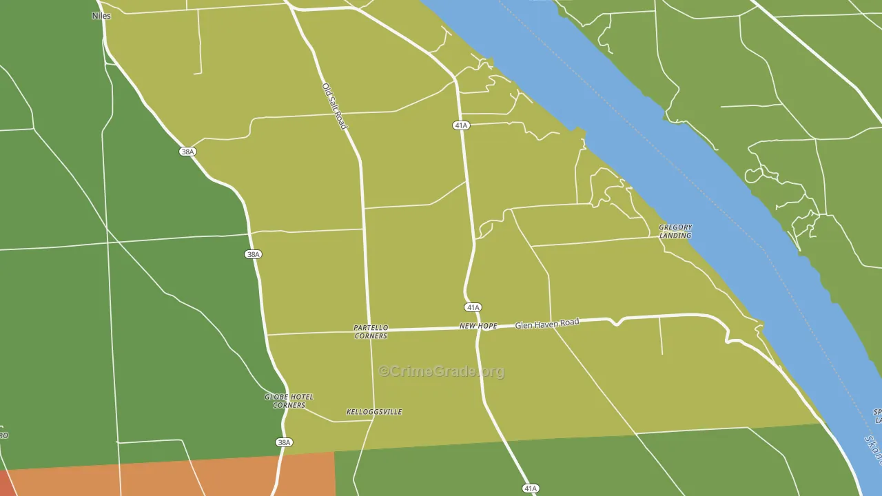 New Hope, NY Map of Theft Rates
