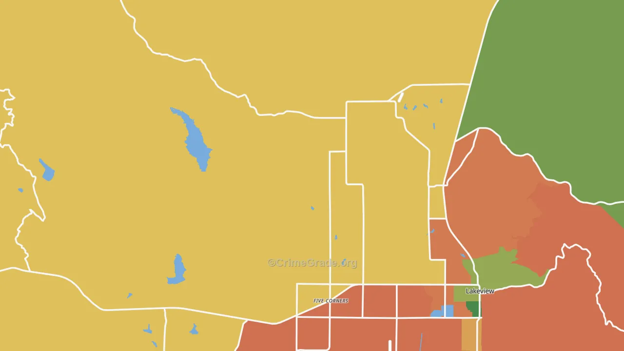 New Idaho, OR Map of Theft Rates