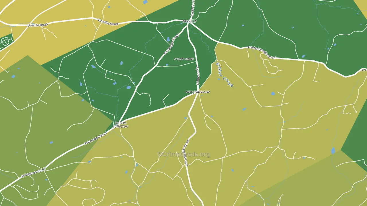 New Jerusalem, PA Map of Theft Rates