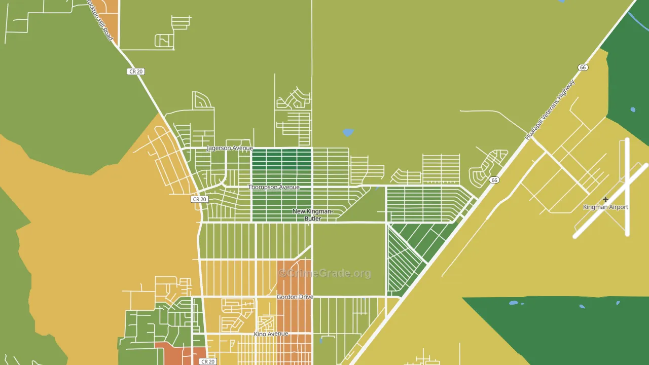 New Kingman-Butler, AZ Map of Theft Rates