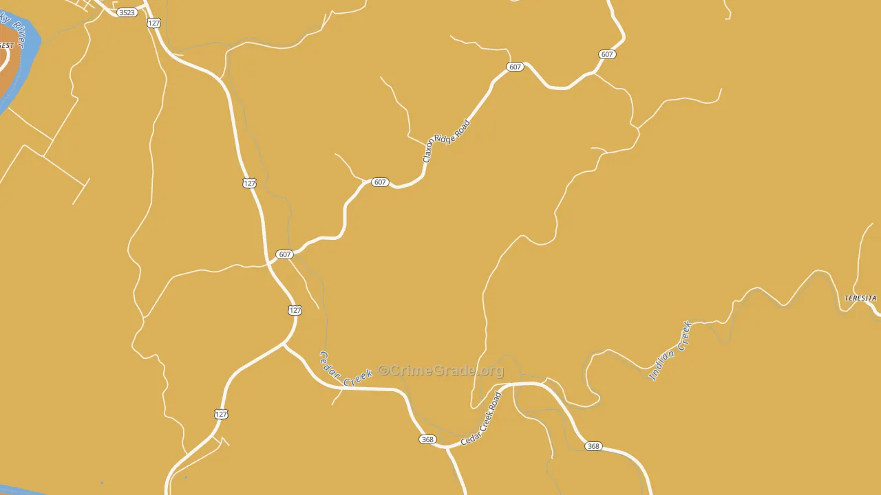 New, KY Map of Theft Rates